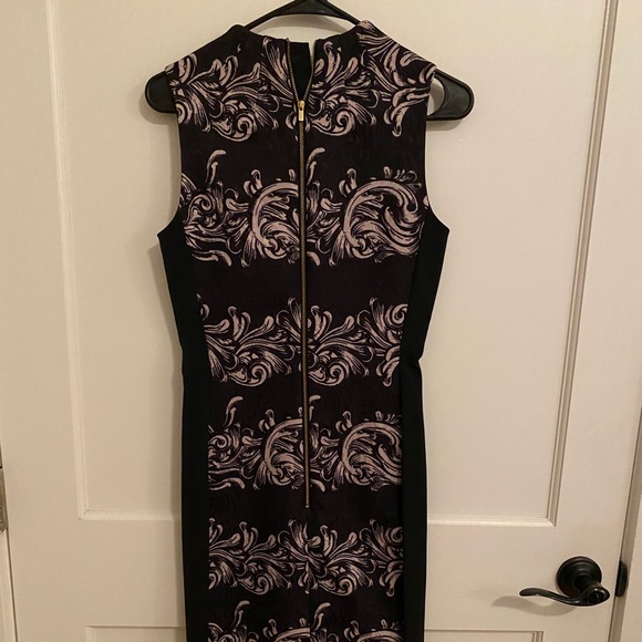 Black dress with front pattern - Picture 2 of 3